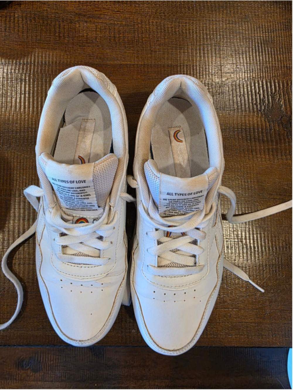 Reebok Classic Harman Run S Pride Mens 6 Womens 7.5 White Athletic Shoes Sneaker - Picture 4 of 9